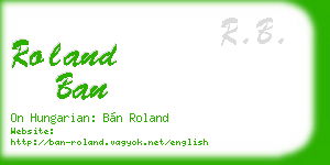 roland ban business card